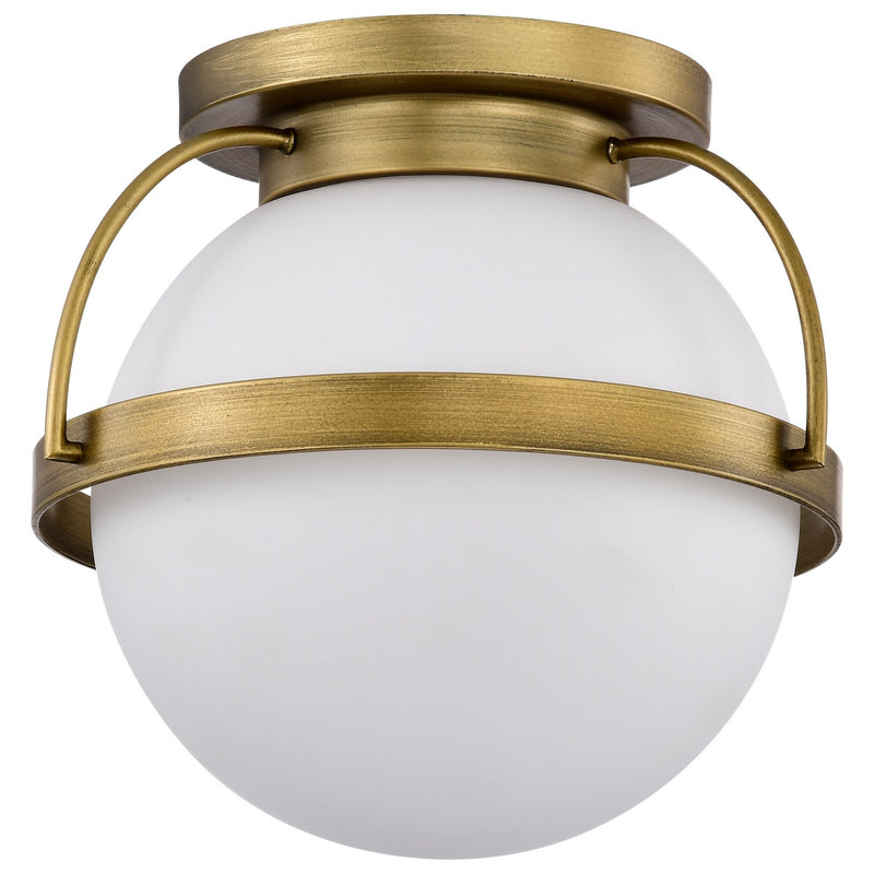 Nuvo Lighting 60-7781 One Light Flush Mount, Natural Brass