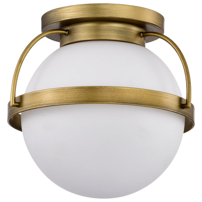 Nuvo Lighting 60-7781 One Light Flush Mount, Natural Brass