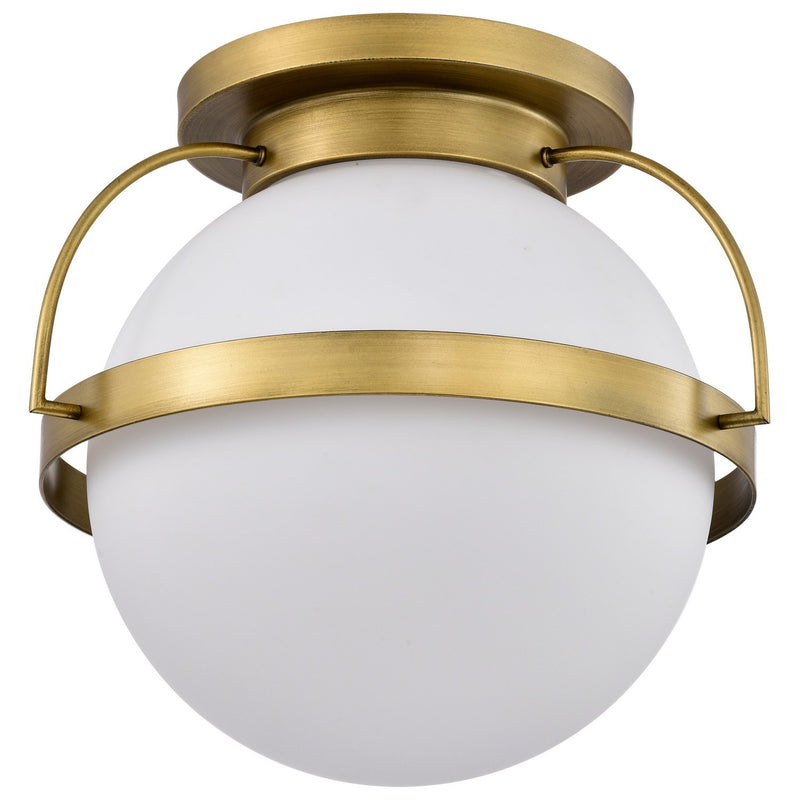 Nuvo Lighting 60-7782 One Light Flush Mount, Natural Brass