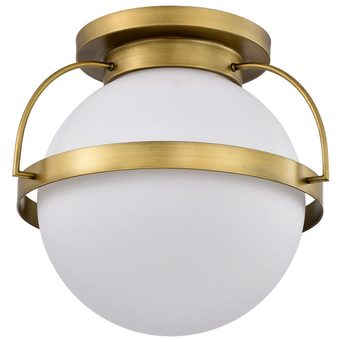 Nuvo Lighting 60-7782 One Light Flush Mount, Natural Brass