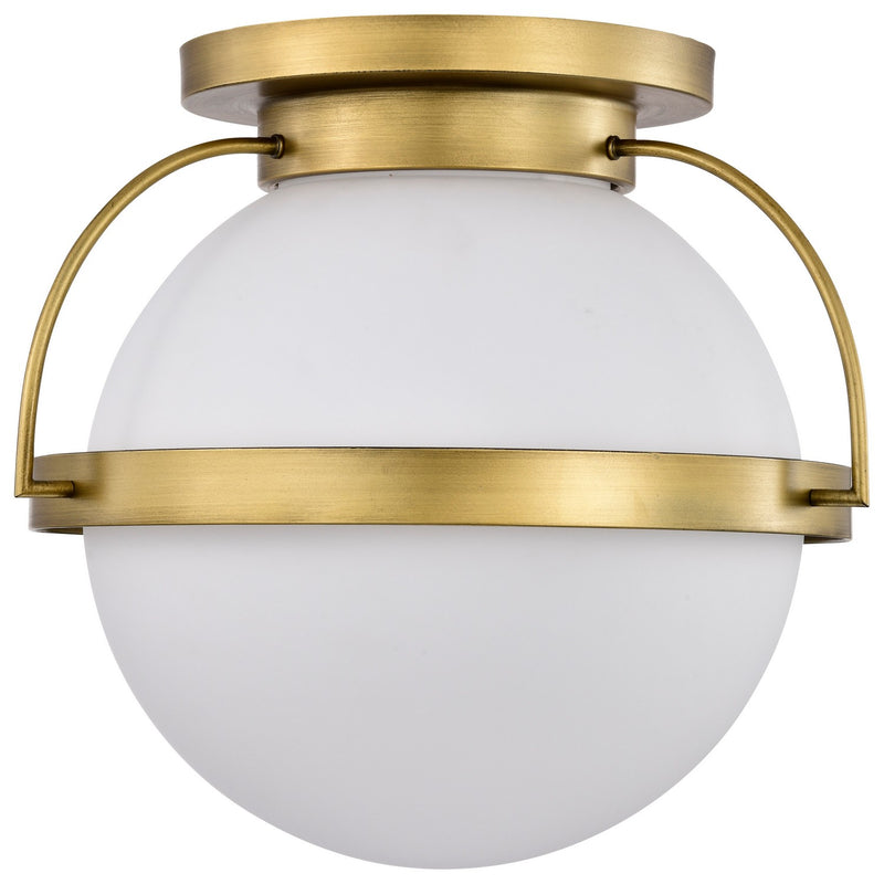 Nuvo Lighting 60-7782 One Light Flush Mount, Natural Brass