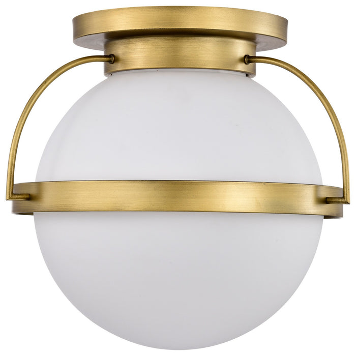 Nuvo Lighting 60-7782 One Light Flush Mount, Natural Brass