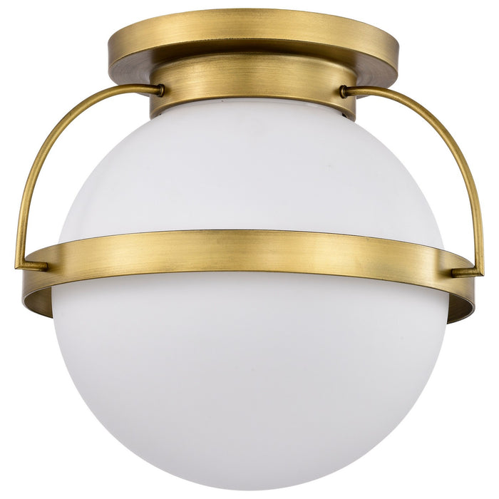 Nuvo Lighting 60-7782 One Light Flush Mount, Natural Brass
