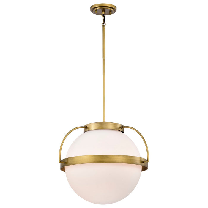 Nuvo Lighting 60-7785 One Light Pendant, Natural Brass
