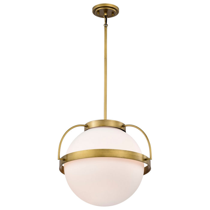 Nuvo Lighting 60-7785 One Light Pendant, Natural Brass