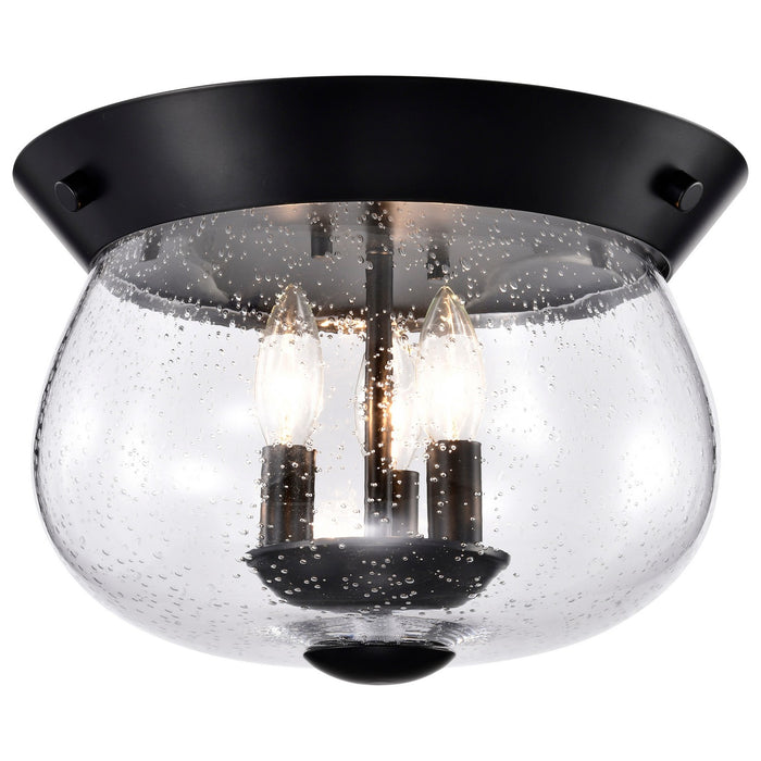 Nuvo Lighting 60-7806 Three Light Flush Mount, Matte Black