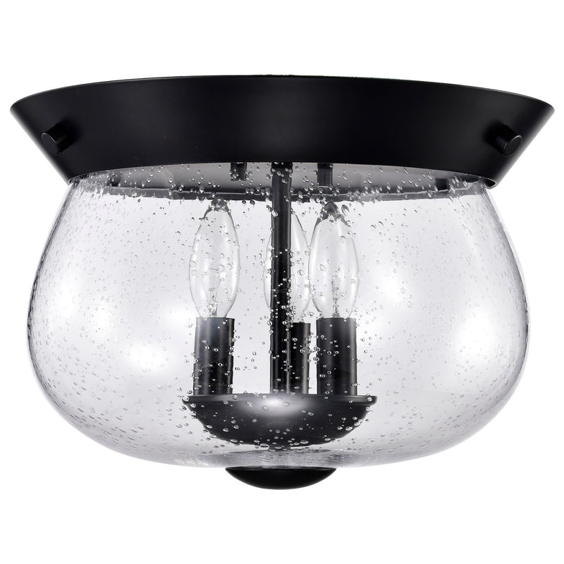 Nuvo Lighting 60-7806 Three Light Flush Mount, Matte Black