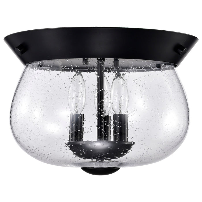Nuvo Lighting 60-7806 Three Light Flush Mount, Matte Black