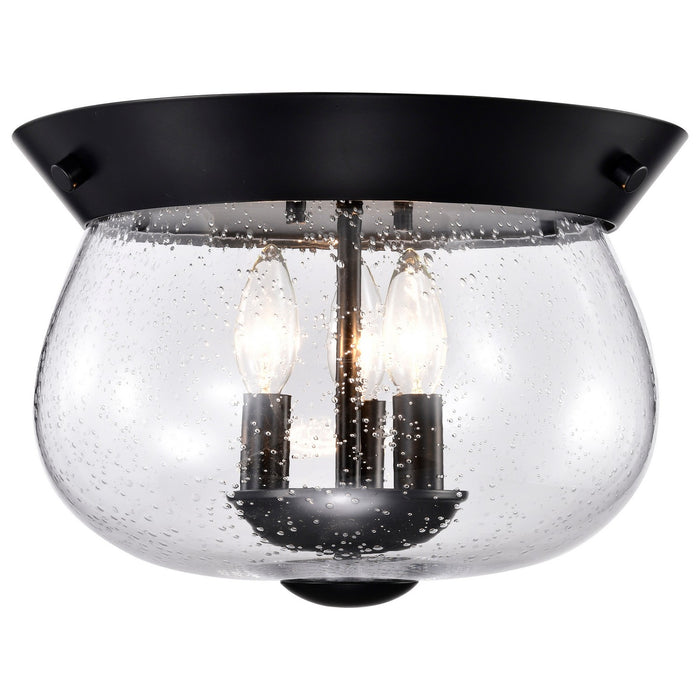 Nuvo Lighting 60-7806 Three Light Flush Mount, Matte Black