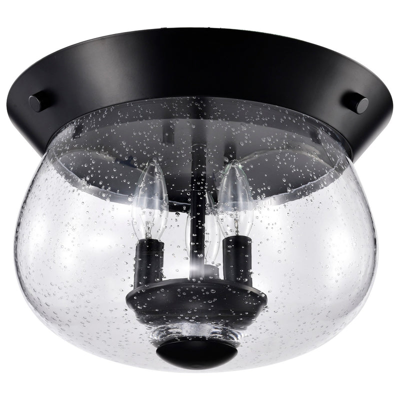 Nuvo Lighting 60-7806 Three Light Flush Mount, Matte Black