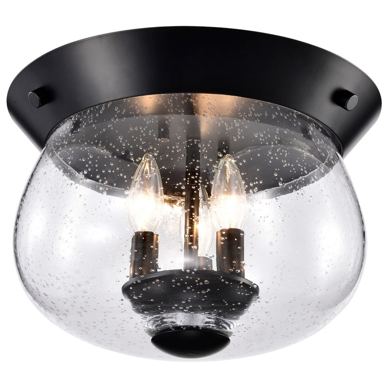 Nuvo Lighting 60-7806 Three Light Flush Mount, Matte Black
