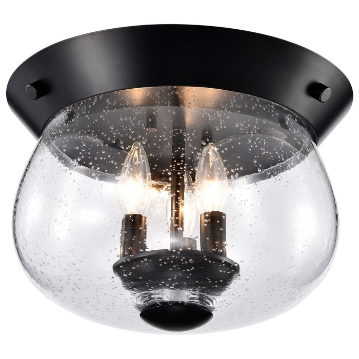 Nuvo Lighting 60-7806 Three Light Flush Mount, Matte Black