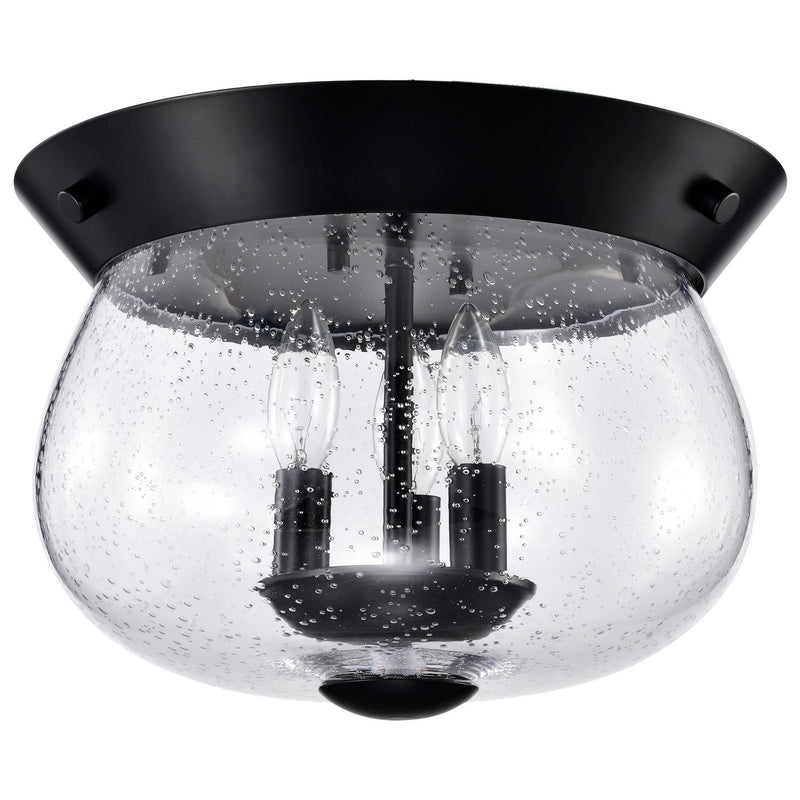 Nuvo Lighting 60-7806 Three Light Flush Mount, Matte Black
