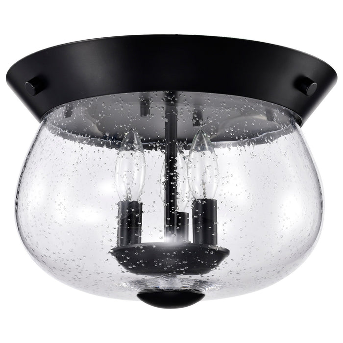 Nuvo Lighting 60-7806 Three Light Flush Mount, Matte Black
