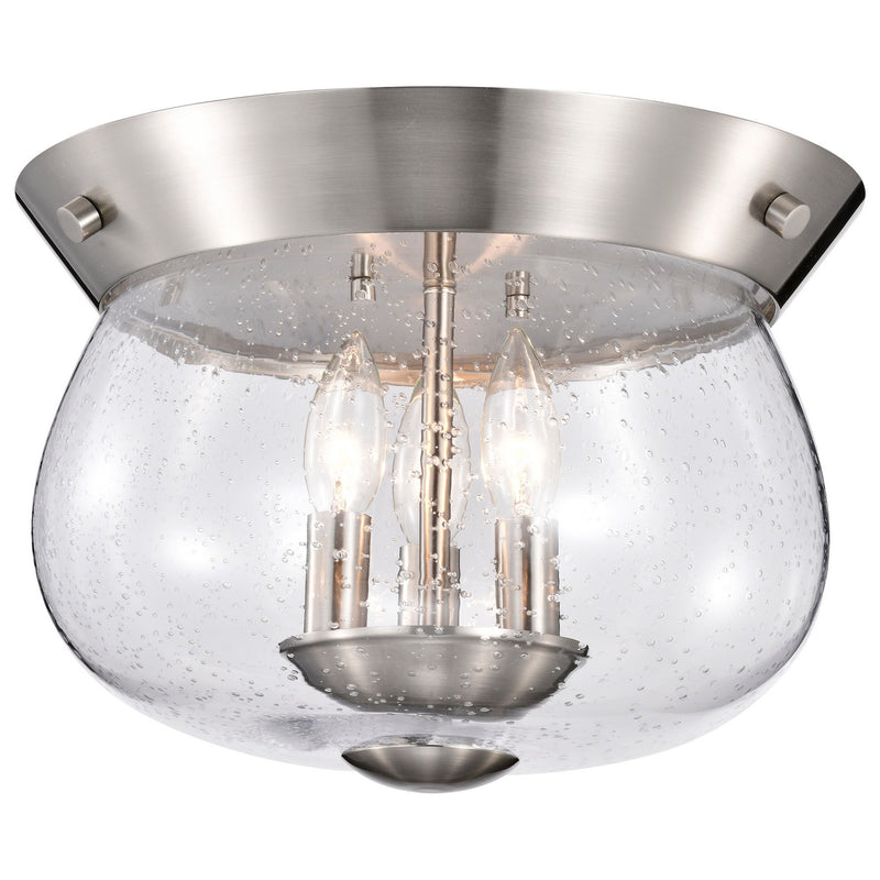 Nuvo Lighting 60-7808 Three Light Flush Mount, Brushed Nickel