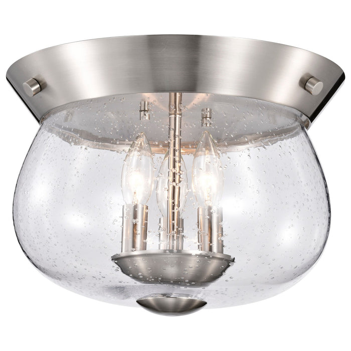 Nuvo Lighting 60-7808 Three Light Flush Mount, Brushed Nickel
