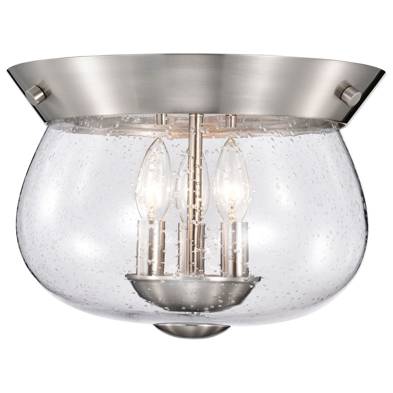 Nuvo Lighting 60-7808 Three Light Flush Mount, Brushed Nickel