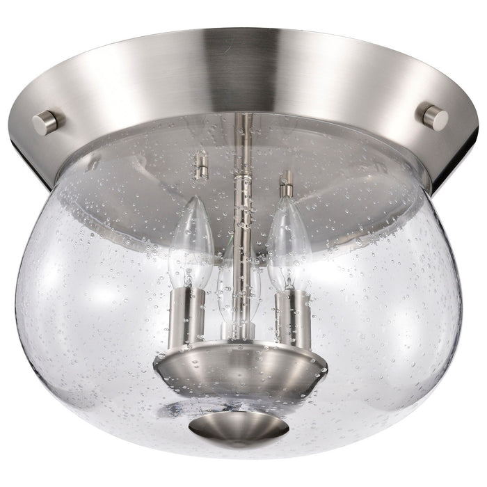 Nuvo Lighting 60-7808 Three Light Flush Mount, Brushed Nickel