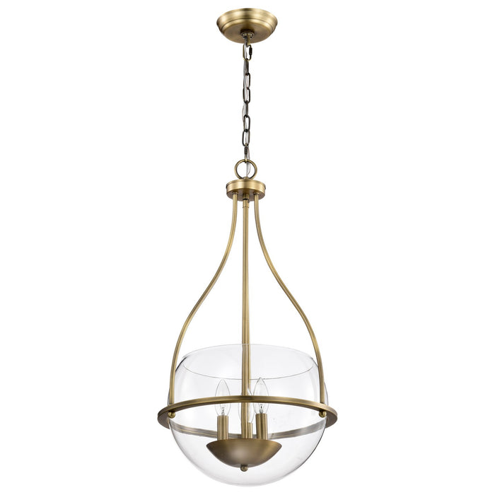 Nuvo Lighting 60-7818 Three Light Pendant, Vintage Brass