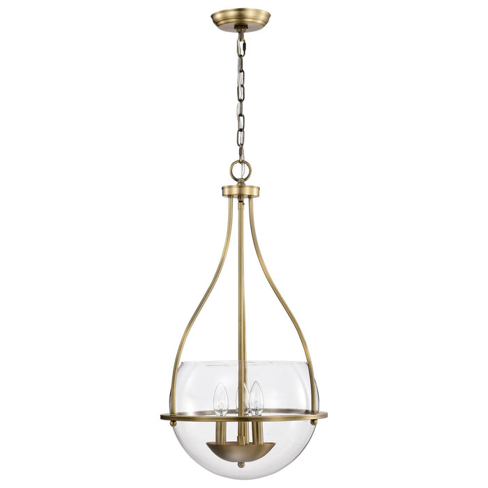 Nuvo Lighting 60-7818 Three Light Pendant, Vintage Brass
