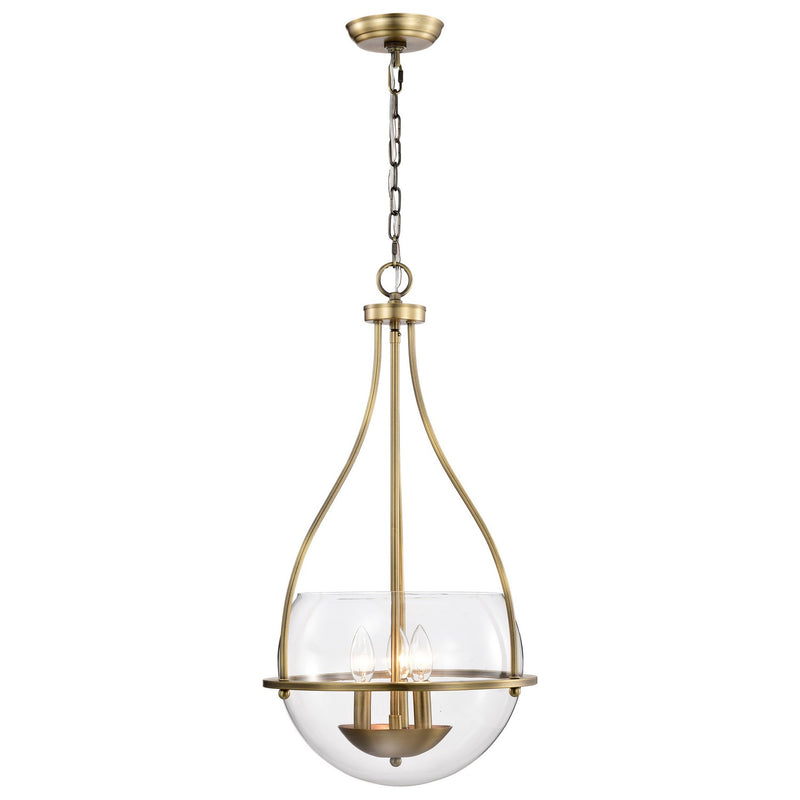 Nuvo Lighting 60-7818 Three Light Pendant, Vintage Brass