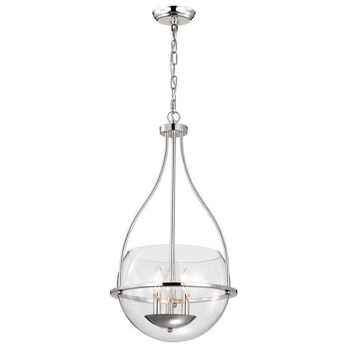 Nuvo Lighting 60-7819 Three Light Pendant, Polished Nickel