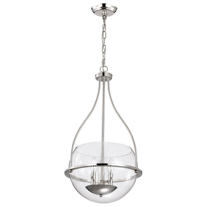 Nuvo Lighting 60-7819 Three Light Pendant, Polished Nickel
