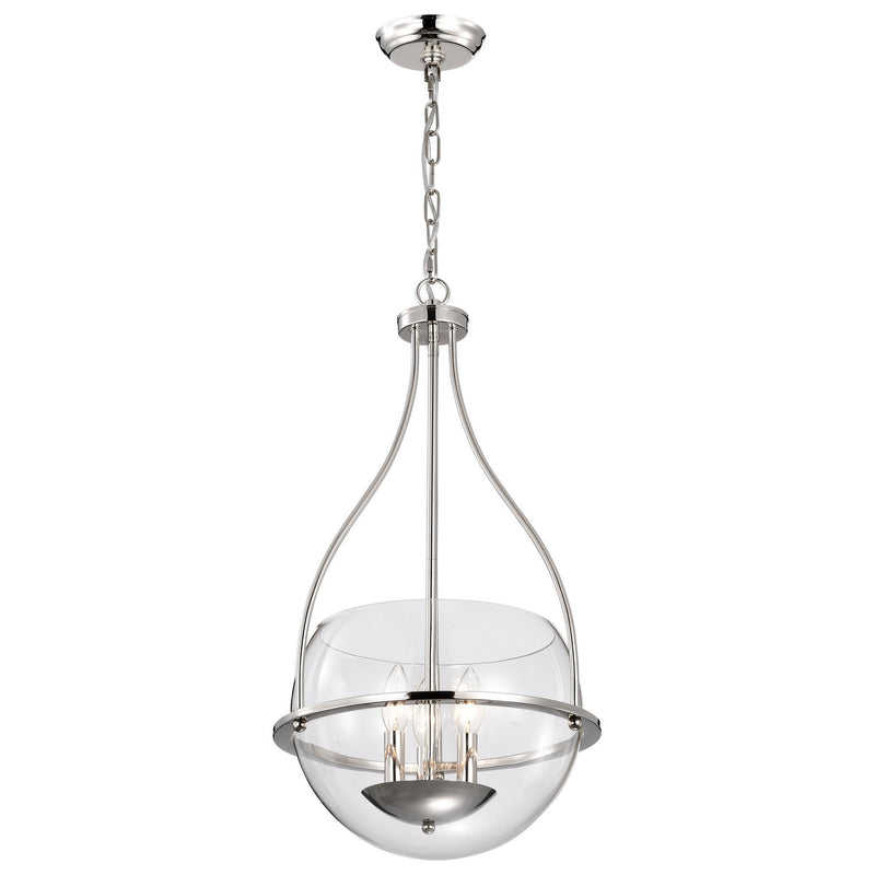Nuvo Lighting 60-7819 Three Light Pendant, Polished Nickel
