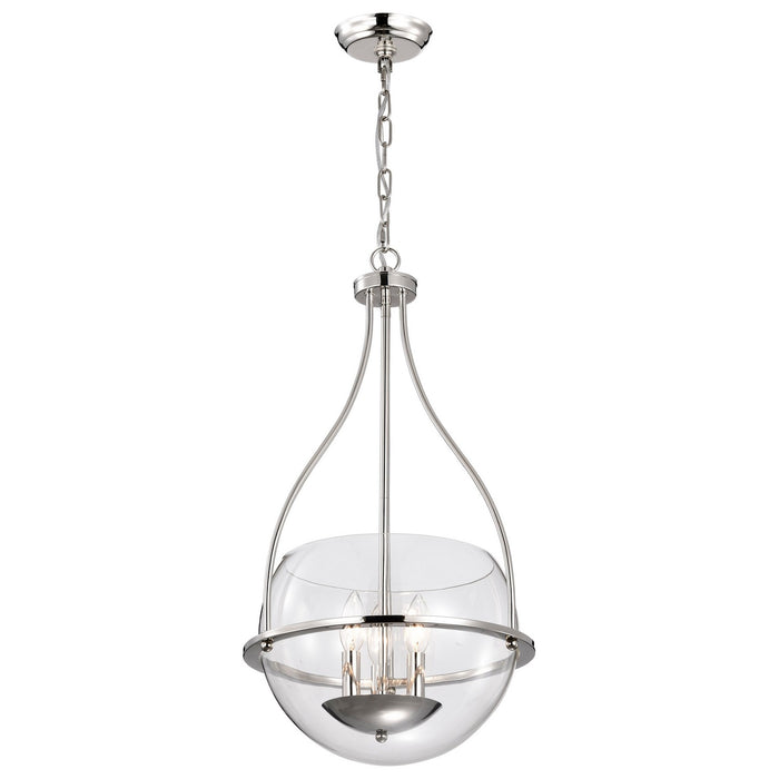 Nuvo Lighting 60-7819 Three Light Pendant, Polished Nickel