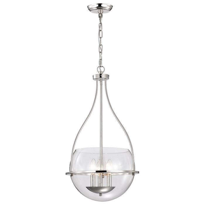 Nuvo Lighting 60-7819 Three Light Pendant, Polished Nickel