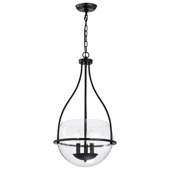 Nuvo Lighting 60-7820 Three Light Pendant, Matte Black