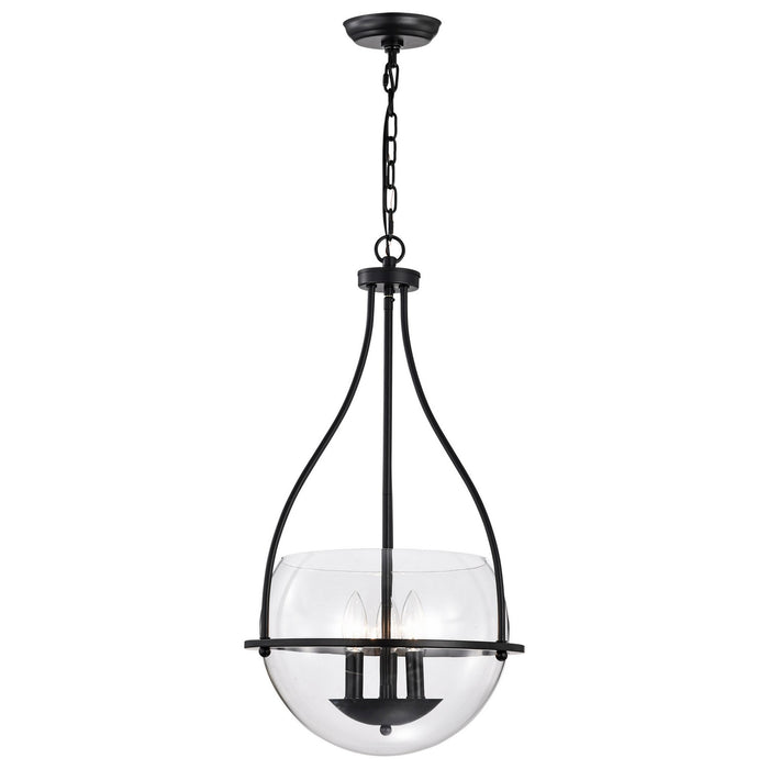 Nuvo Lighting 60-7820 Three Light Pendant, Matte Black