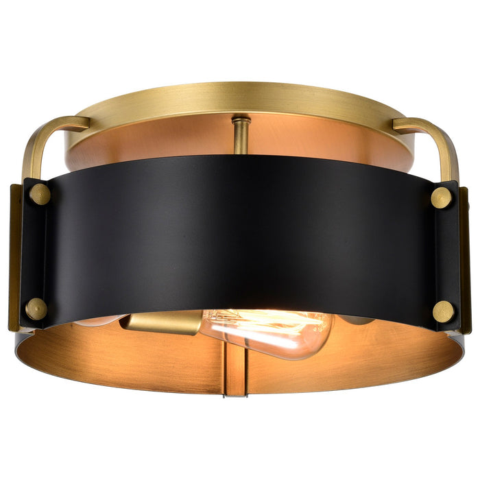 Nuvo Lighting 60-7840 Three Light Semi Flush Mount, Matte Black