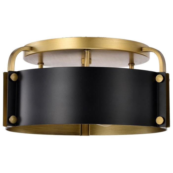Nuvo Lighting 60-7840 Three Light Semi Flush Mount, Matte Black