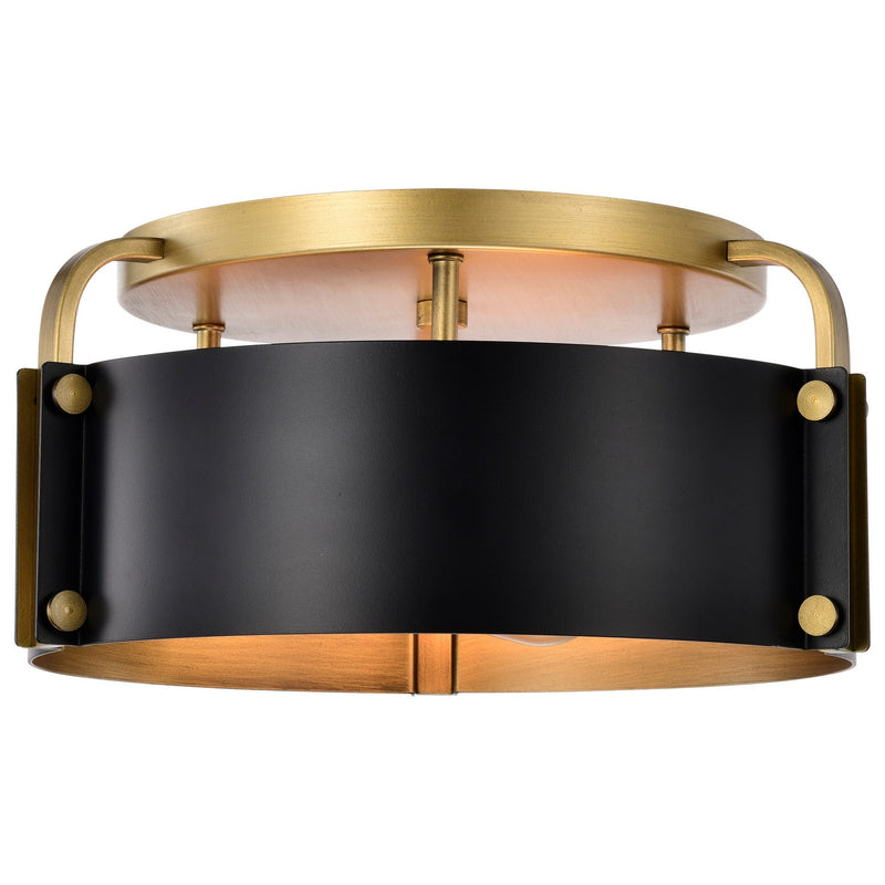 Nuvo Lighting 60-7840 Three Light Semi Flush Mount, Matte Black