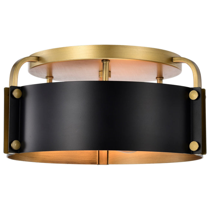 Nuvo Lighting 60-7840 Three Light Semi Flush Mount, Matte Black