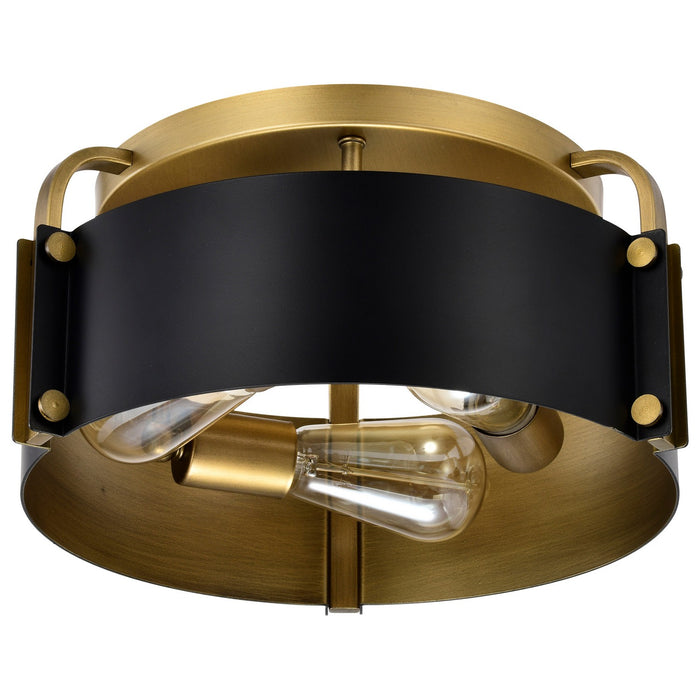 Nuvo Lighting 60-7840 Three Light Semi Flush Mount, Matte Black