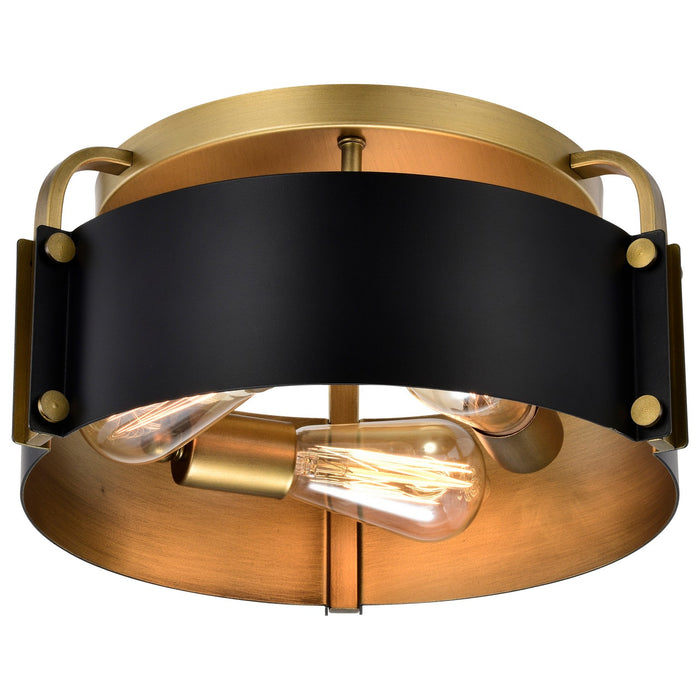 Nuvo Lighting 60-7840 Three Light Semi Flush Mount, Matte Black
