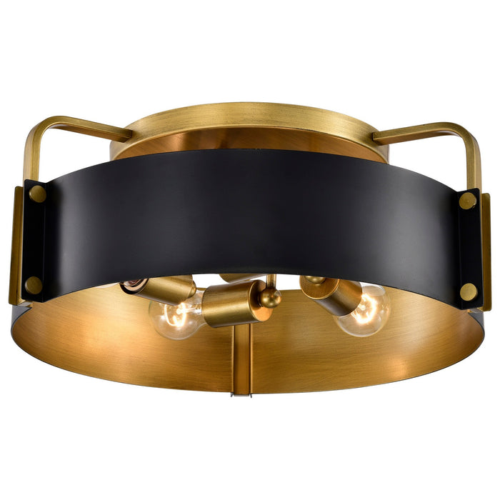 Nuvo Lighting 60-7841 Four Light Semi Flush Mount, Matte Black