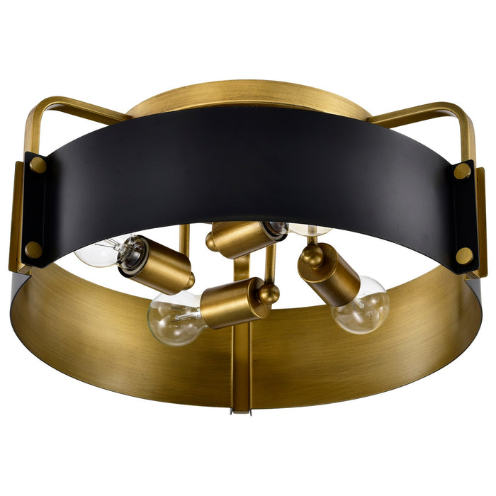 Nuvo Lighting 60-7841 Four Light Semi Flush Mount, Matte Black