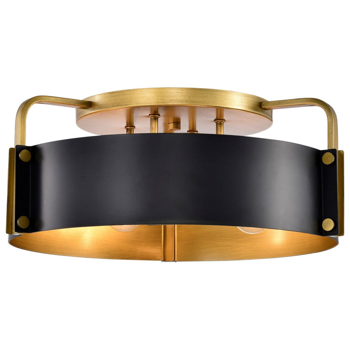 Nuvo Lighting 60-7841 Four Light Semi Flush Mount, Matte Black