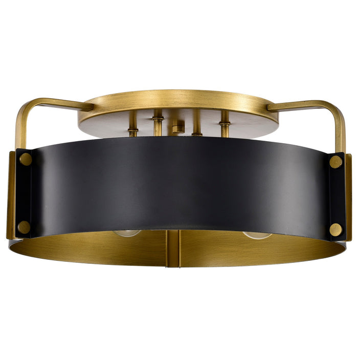 Nuvo Lighting 60-7841 Four Light Semi Flush Mount, Matte Black