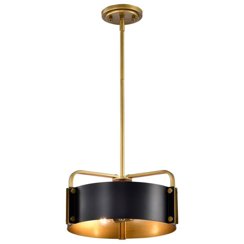 Nuvo Lighting 60-7842 Three Light Pendant, Matte Black
