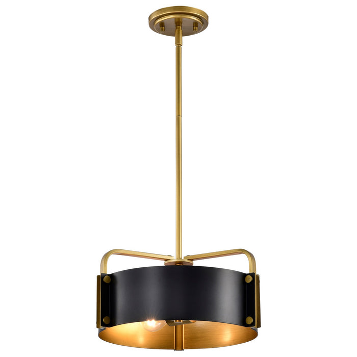 Nuvo Lighting 60-7842 Three Light Pendant, Matte Black