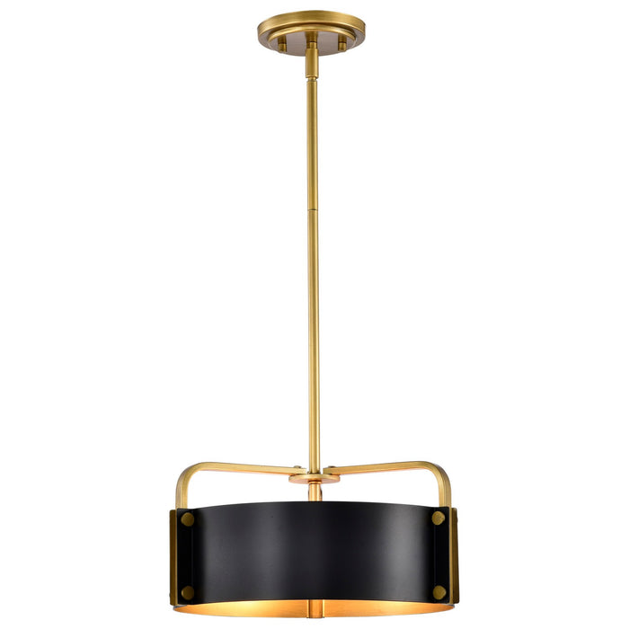 Nuvo Lighting 60-7842 Three Light Pendant, Matte Black