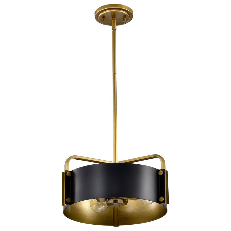 Nuvo Lighting 60-7842 Three Light Pendant, Matte Black