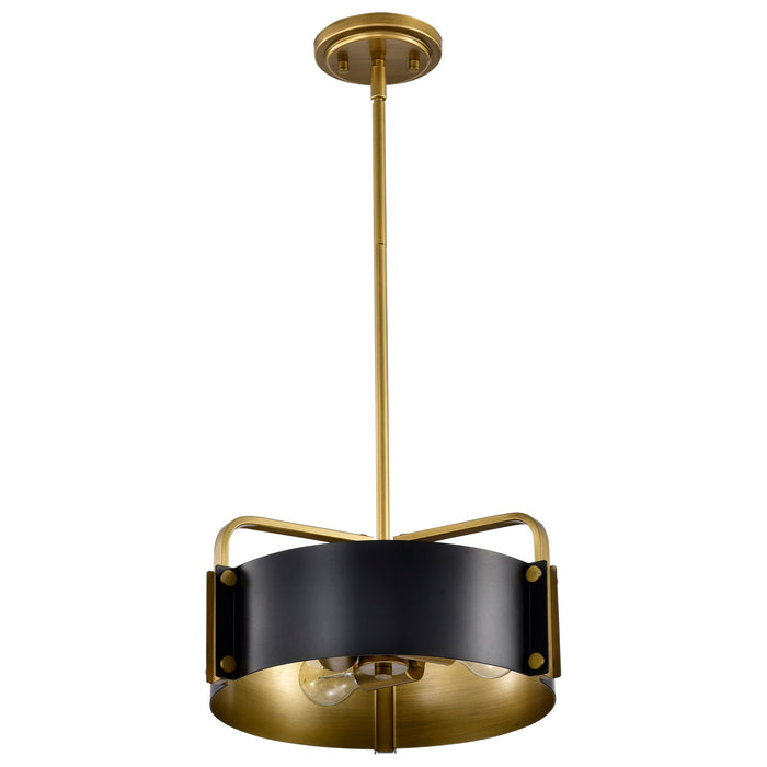 Nuvo Lighting 60-7842 Three Light Pendant, Matte Black