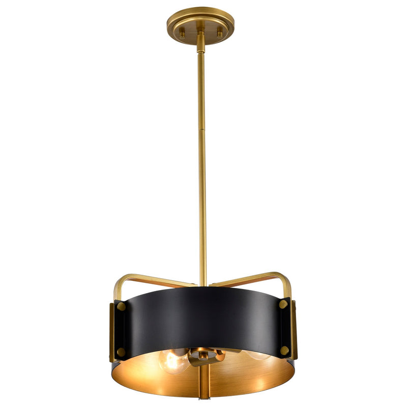 Nuvo Lighting 60-7842 Three Light Pendant, Matte Black
