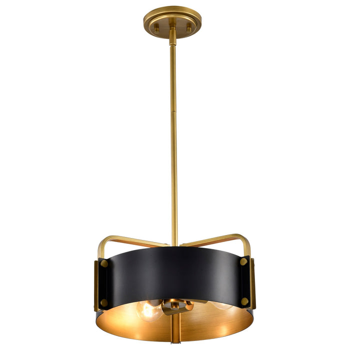 Nuvo Lighting 60-7842 Three Light Pendant, Matte Black