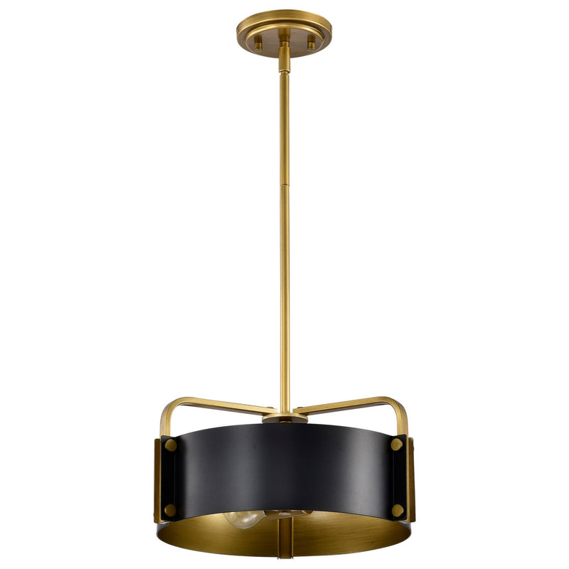 Nuvo Lighting 60-7842 Three Light Pendant, Matte Black